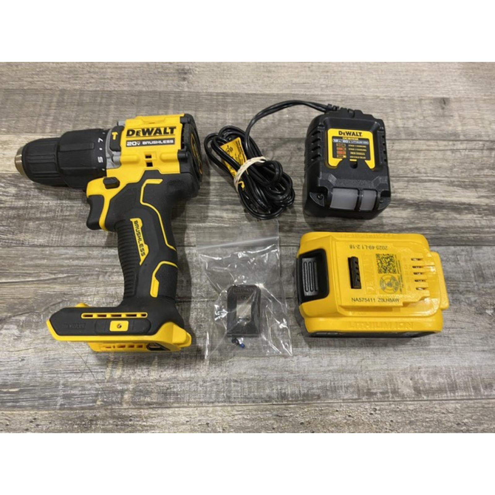 AS-IS DEWALT ATOMIC 20V Lithium-Ion Cordless 1/2 in. Hammer Drill Kit