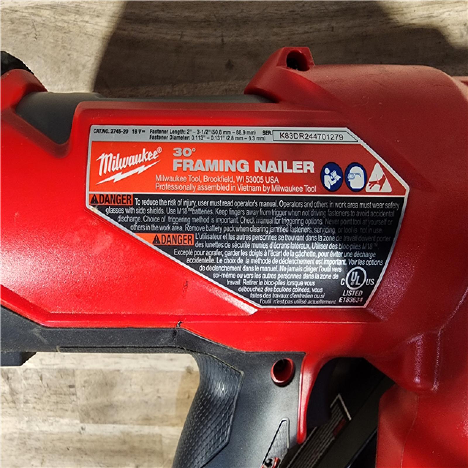 HOUSTON LOCATION - AS-IS M18 FUEL 3-1/2 in. 18-Volt 30-Degree Lithium-Ion Brushless Cordless Framing Nailer (Tool-Only)
