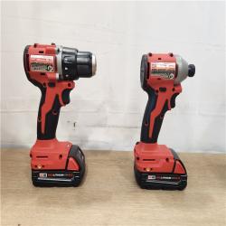 AS-IS- Milwaukee 18V Lithium-Ion Brushless Cordless Compact Drill/Impact Combo Kit
