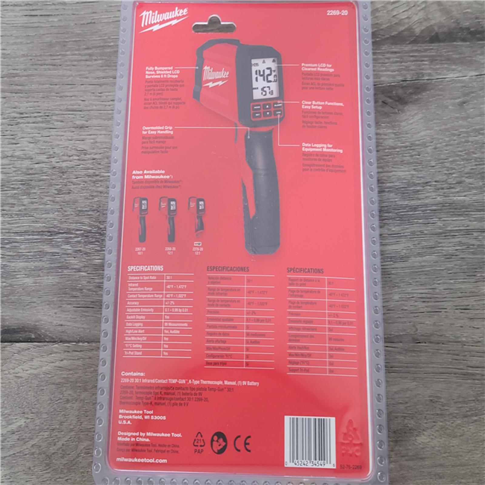 California NEW Milwaukee 30;1 Infrared/Contact Temp Gun