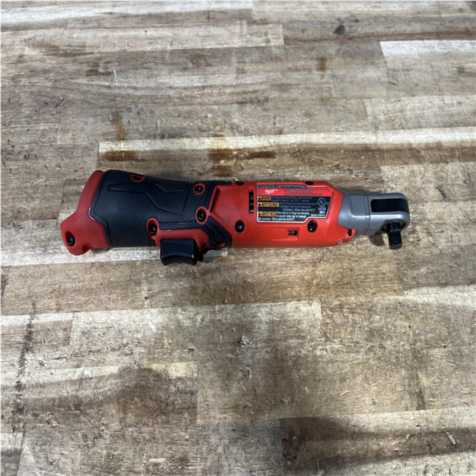 Houston Location AS-IS Milwaukee FUEL 12V Lithium-Ion Compact 3/8 in. Cordless Ratchet (Tool-Only)