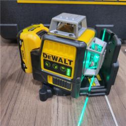 GOOD DEWALT 12V MAX Lithium-Ion 100 Ft. Green Self-Leveling 3-Beam 360 Degree Laser Level with 2.0Ah Battery, Charger and Case