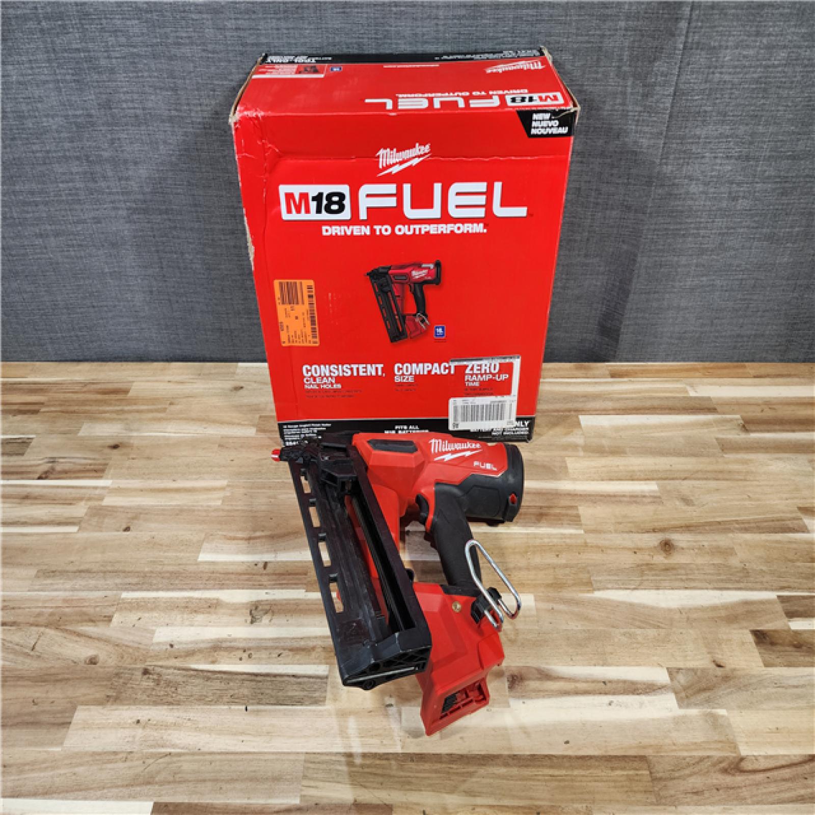 HOUSTON LOCATION - AS-IS Milwaukee  FUEL 18-Volt Lithium-Ion Brushless Cordless Gen II 16-Gauge Angled Finish Nailer (Tool-Only)