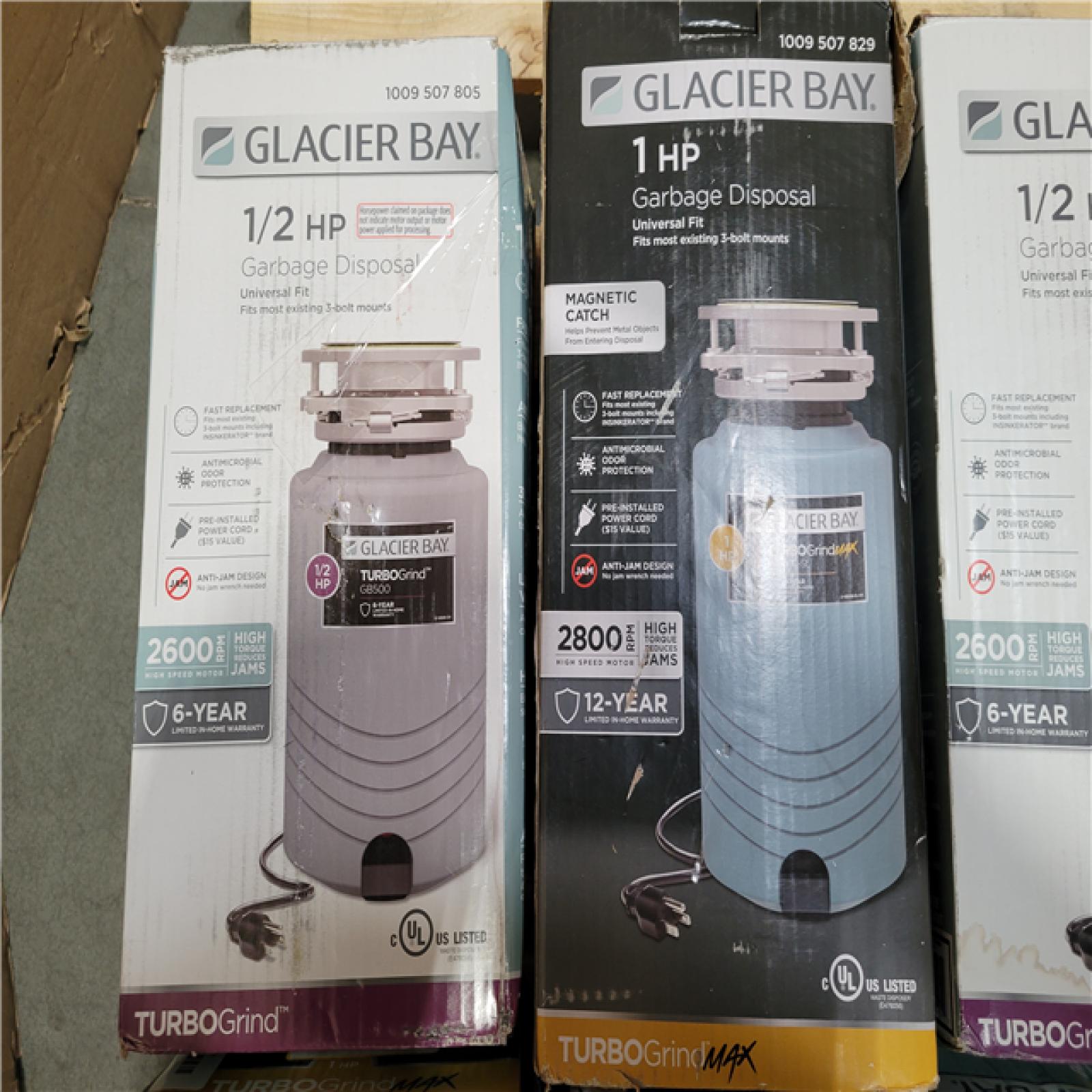 California NEW Glacier Bay Garbage Disosal (10 pieces)