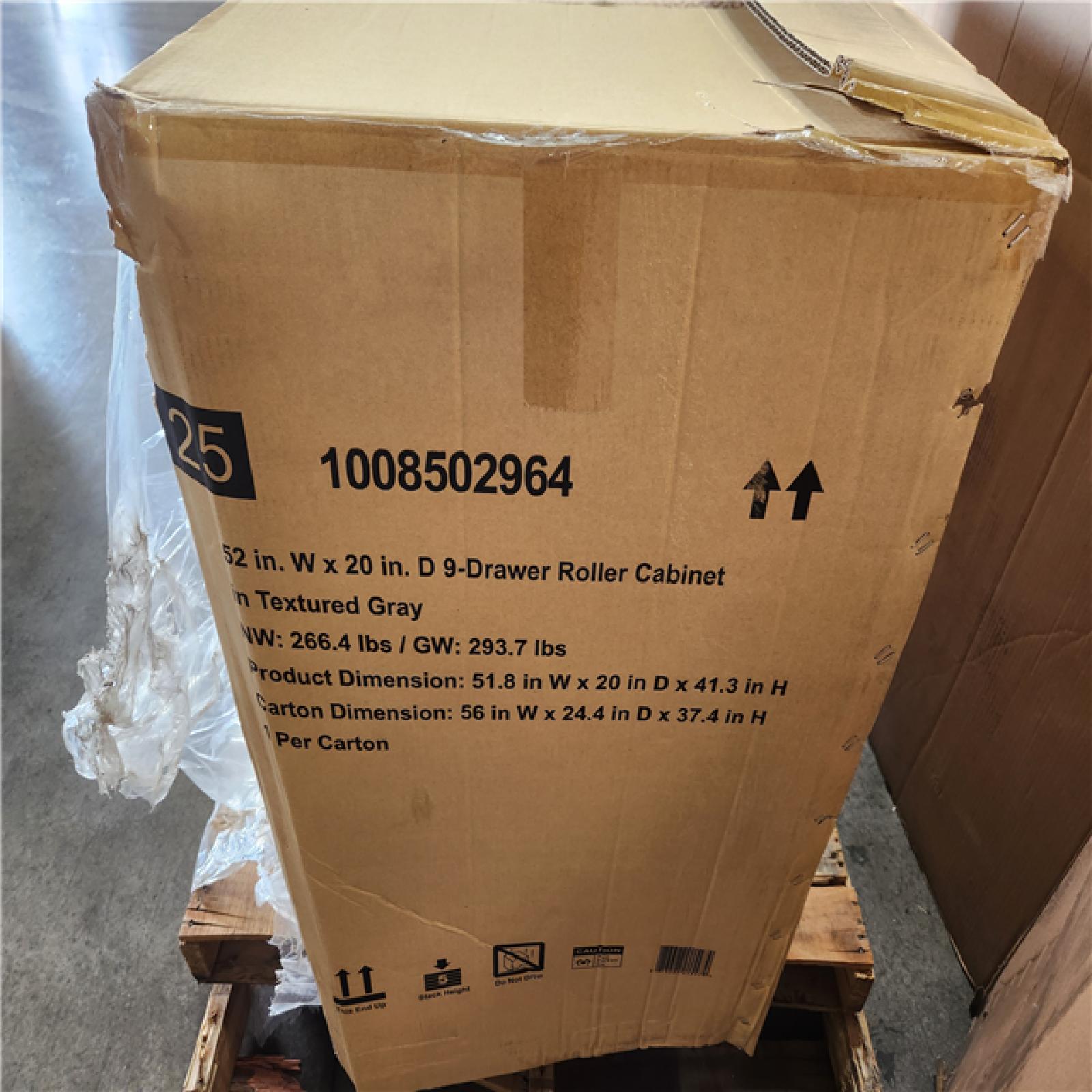 Phoenix NEW Husky Heavy-Duty 52 in. W x 20 in. D 9-Drawer Matte Gray Rolling Tool Cabinet