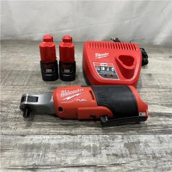 AS-IS Milwaukee FUEL 12V Lithium-Ion Brushless Cordless High Speed 3/8 in. Ratchet Kit