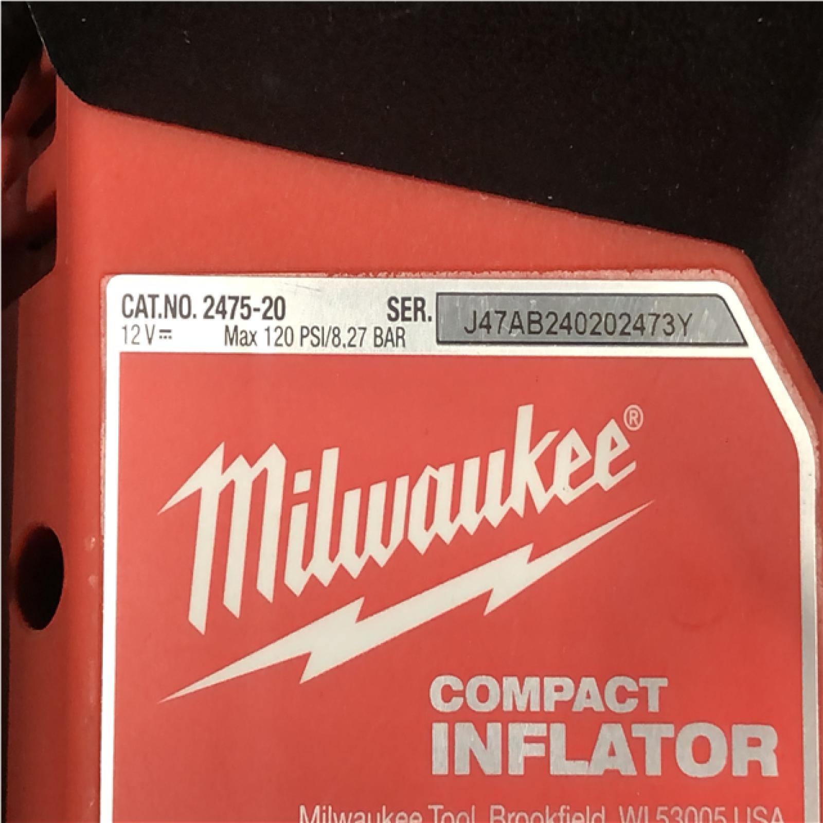 AS-IS  Milwaukee 12-Volt Lithium-Ion Cordless Electric Portable Inflator (Tool-Only)