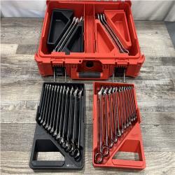 AS-IS Milwaukee Metric/SAE Combination Wrench Set with PACKOUT Organizer (30-Piece)