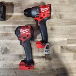 HOUSTON LOCATION - AS-IS MILWAUKEE M18 FUEL 18V Lithium-Ion Brushless Cordless Hammer Drill and Impact Driver Combo Kit (2-Tool) with 2 Batteries