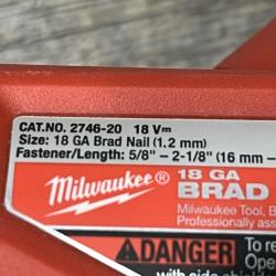 AS-IS Milwaukee FUEL 18-Volt Lithium-Ion Brushless Cordless Gen II 18-Gauge Brad Nailer (Tool-Only)