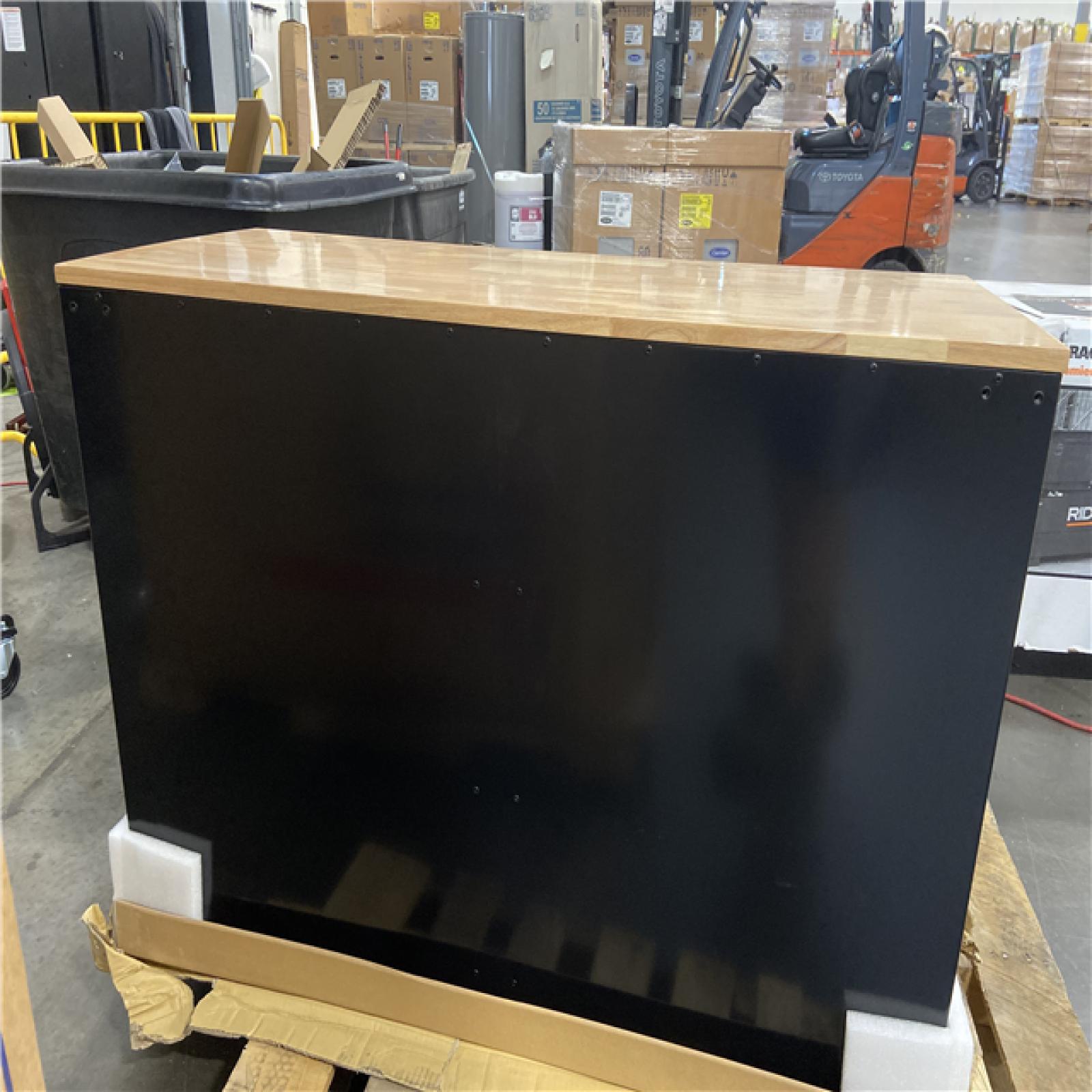 DALLAS LOCATION - Husky Tool Storage 46 in. W x 18 in. D 9-Drawer Mobile Workbench Cabinet in Gloss Black