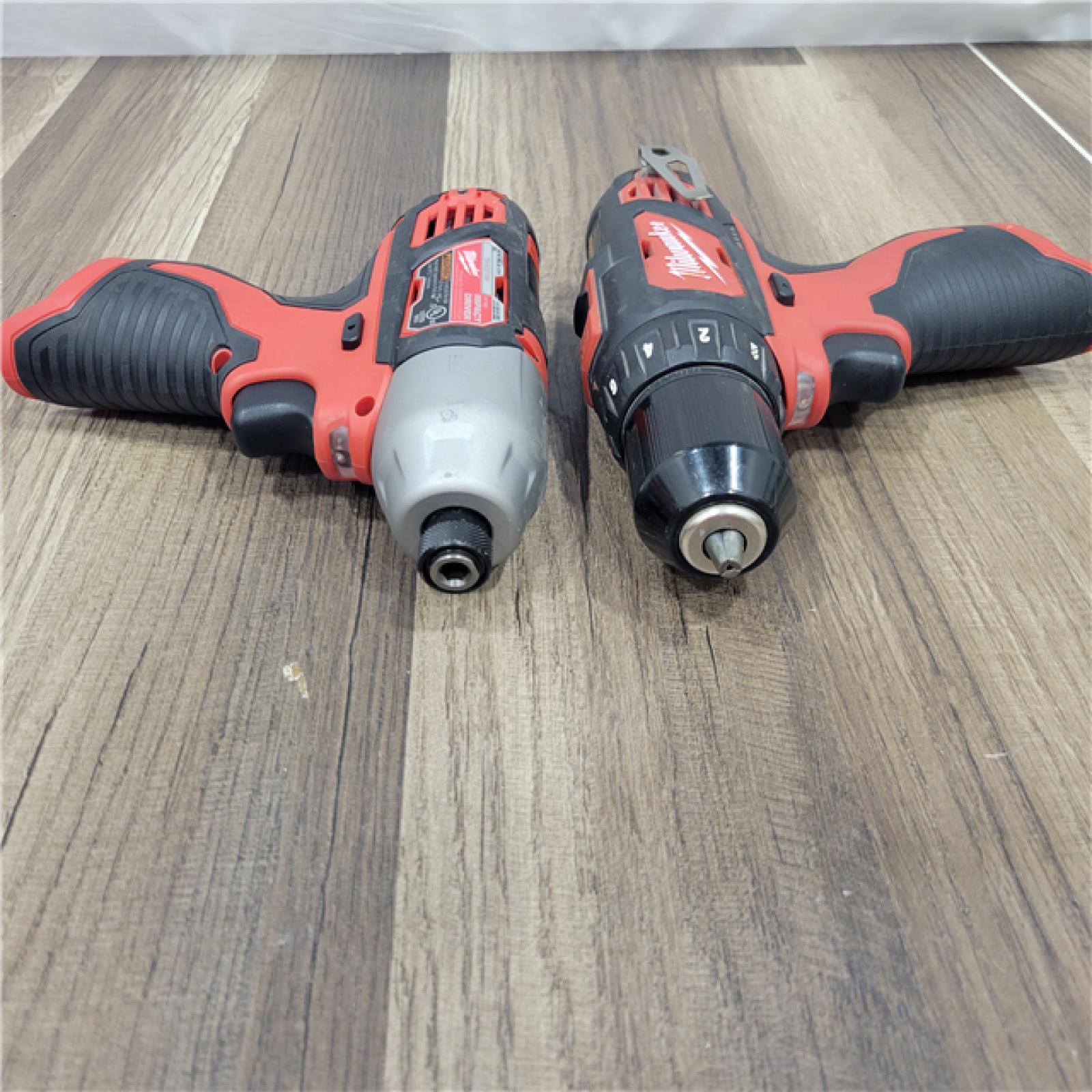 AS-IS Milwaukee M12 12V Lithium-Ion Cordless Drill Driver/Impact Driver Combo Kit with Two  Batteries, Charger and Bag (2-Tool)