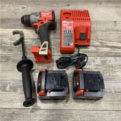 AS-IS Milwaukee FUEL 18V Lithium-Ion Brushless Cordless 1/2 in. Hammer Drill Driver Kit
