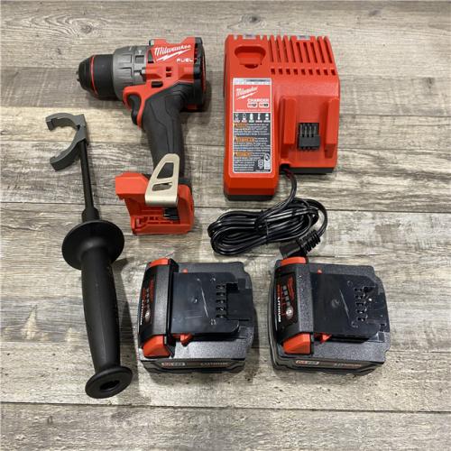 AS-IS Milwaukee FUEL 18V Lithium-Ion Brushless Cordless 1/2 in. Hammer Drill Driver Kit
