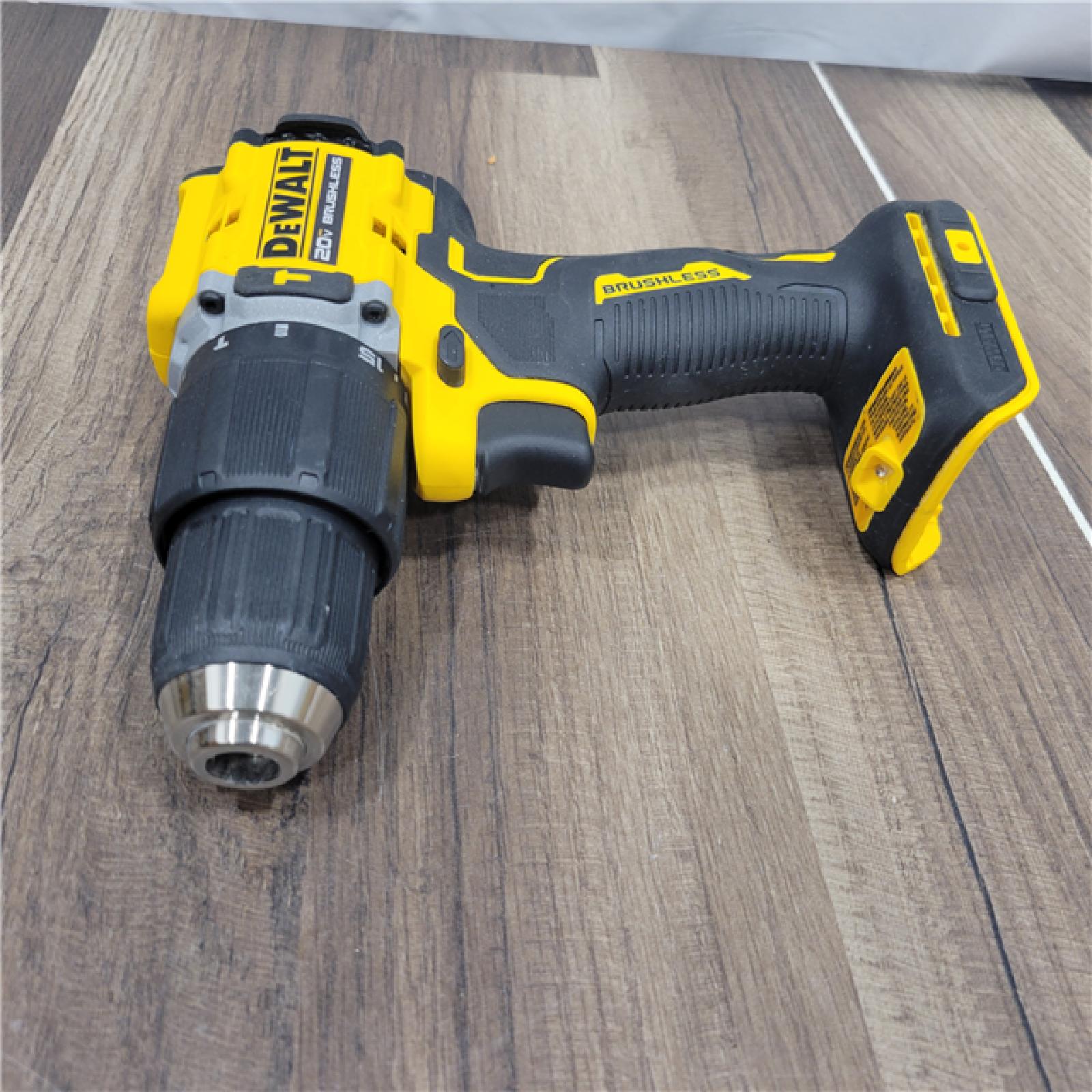 AS-IS DEWALT ATOMIC 20-Volt Lithium-Ion Cordless 1/2 in. Compact Hammer Drill with 3.0Ah Battery, Charger and Bag