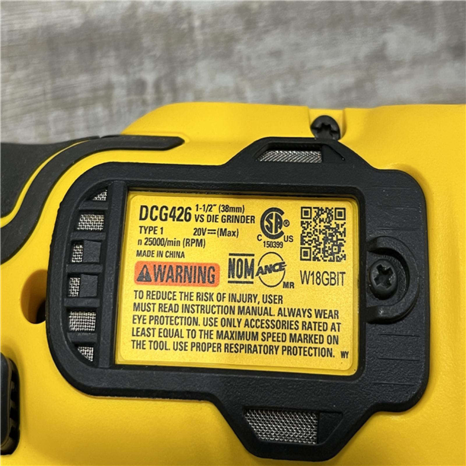 AS-IS DEWALT 20-Volt MAX XR Lithium-Ion Cordless Brushless 1-1/2 in. Variable Speed Die Grinder (Tool-Only)
