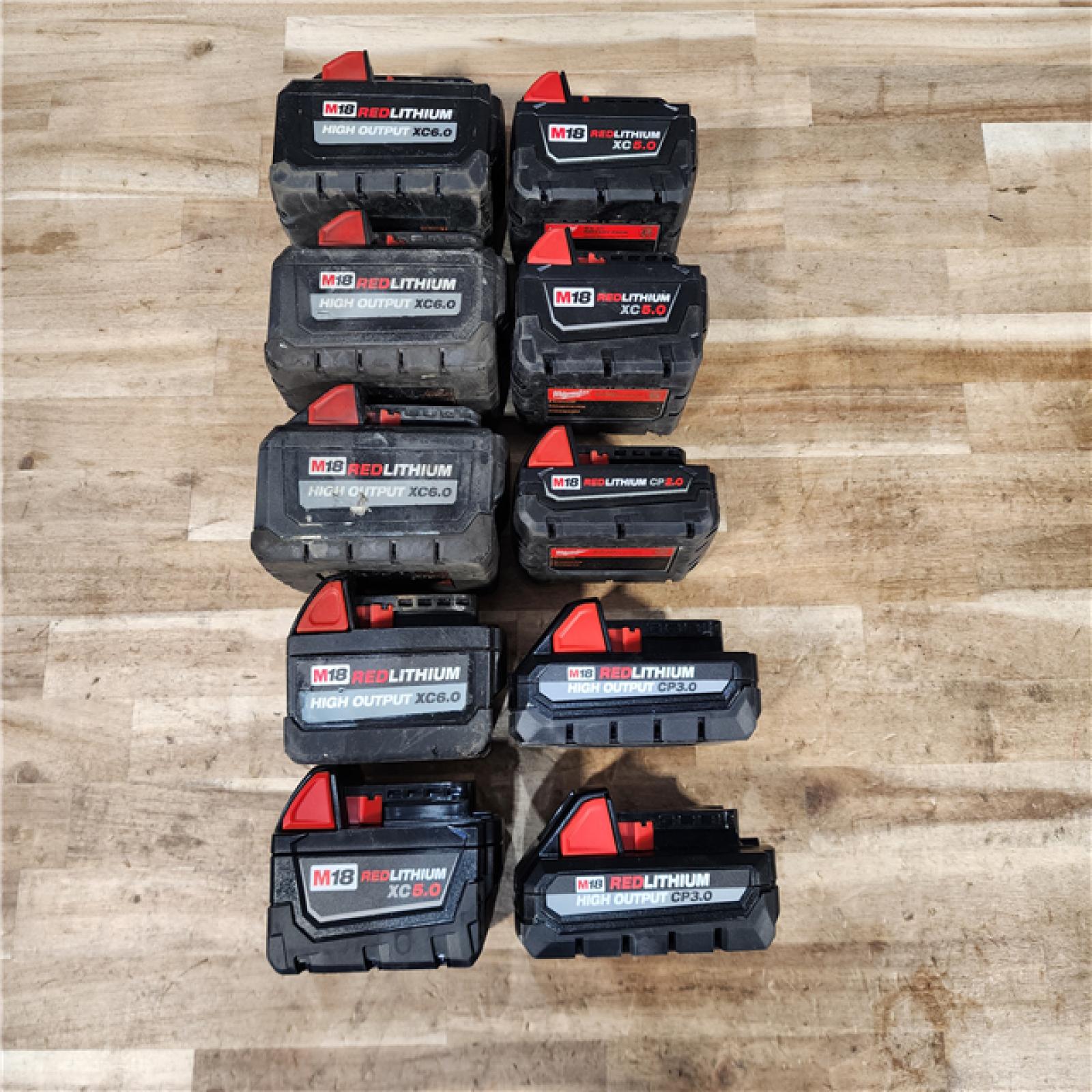 HOUSTON LOCATION - AS-IS MILWAUKEE BATTERY PACK QTY - 10