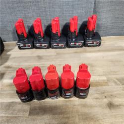 HOUSTON LOCATION - AS-IS MILWAUKEE BATTERY PACK QTY - 20