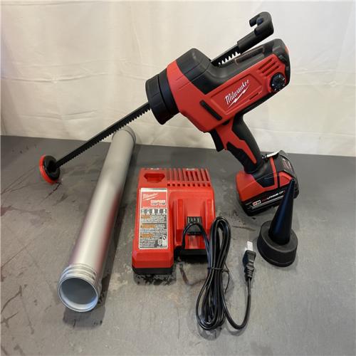 AS-IS - Milwaukee M18 18V Lithium-Ion Cordless 20 Oz. Caulk and Adhesive Gun Kit