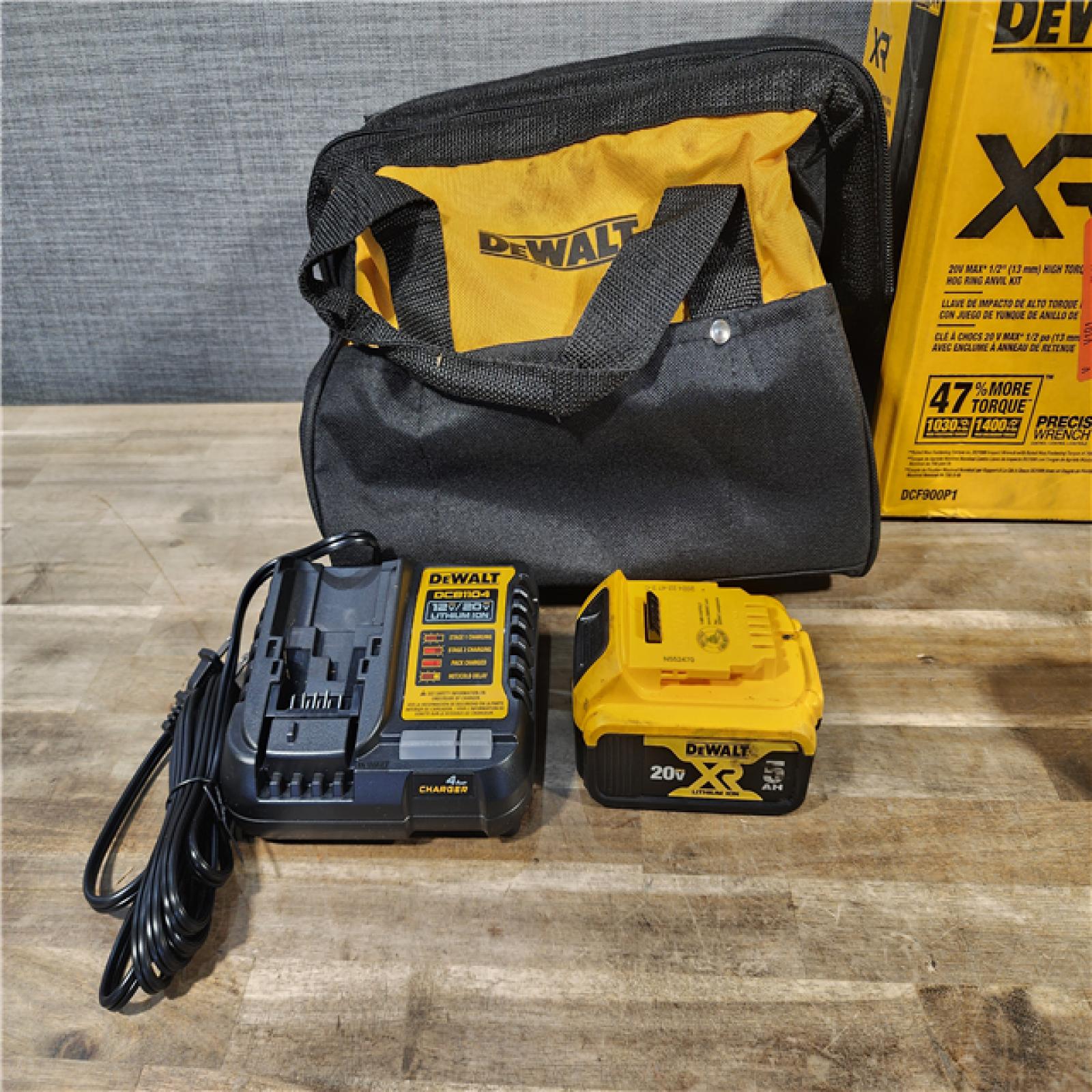 HOUSTON LOCATION - AS-IS Dewalt 20V MAX Lithium-Ion Cordless 1/2 in. Impact Wrench Kit