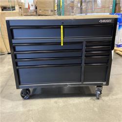 DALLAS LOCATION - Husky 56 in. W x 27.6 in. D 10-Drawer Matte Black Heavy-Duty Mobile Workbench