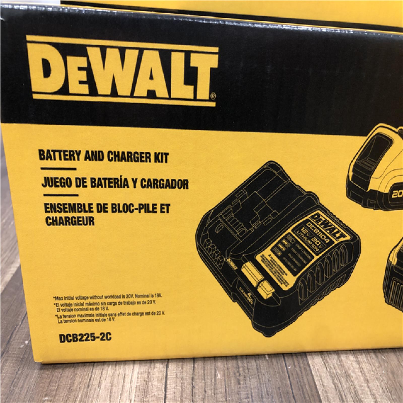 NEW- DEWALT 20V MAX Lithium-Ion Battery Kit