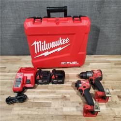 HOUSTON LOCATION - AS-IS Milwaukee FUEL 18V Lithium-Ion Brushless Cordless Hammer Drill and Impact Driver Combo Kit
