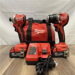 AS-IS Milwaukee 18V Lithium-Ion Brushless Cordless Compact Drill/Impact Combo Kit