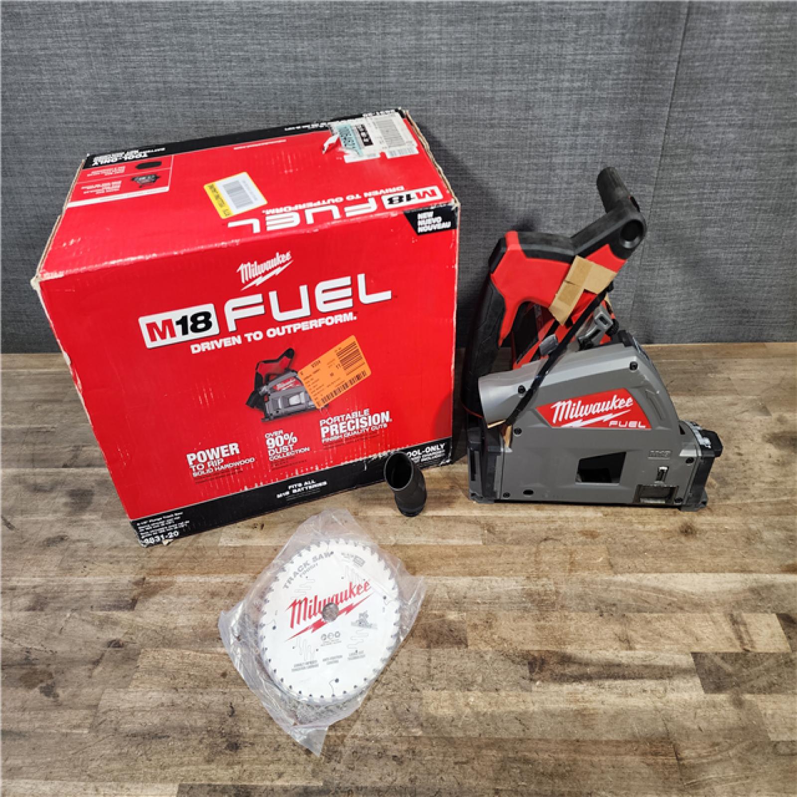 HOUSTON LOCATION - AS-IS Milwaukee M18 FUEL 18V Lithium-Ion Cordless Brushless 6-1/2 in. Plunge Cut Track Saw (Tool-Only)