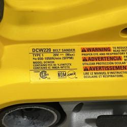 AS-IS DEWALT 20V MAX* XR Brushless Cordless Belt Sander (Tool-Only)