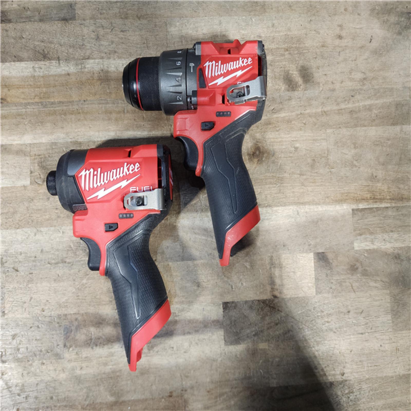 HOUSTON LOCATION - AS-IS Milwaukee 3497-22 12V Brushless Hammer Drill and Impact Driver Combo Kit