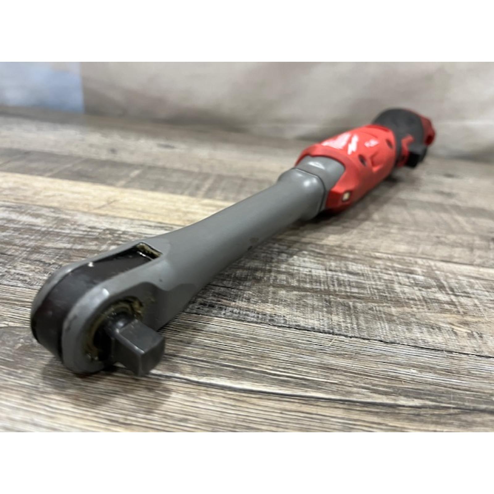 AS-IS Milwaukee FUEL 12V Lithium Ion Brushless 3/8 in. Drive Extended Reach Cordless Ratchet (Tool-Only)