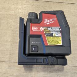 AS-IS MILWAUKEE 100 ft. REDLITHIUM Lithium-Ion USB Green Rechargeable Cross Line Laser Level (TOOL ONLY)