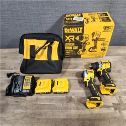HOUSTON LOCATION - AS-IS DEWALT 20V MAX XR Cordless Drill/Driver, ATOMIC Impact Driver 2 Tool Combo Kit, (2) 2.0Ah Batteries, Charger, and Bag