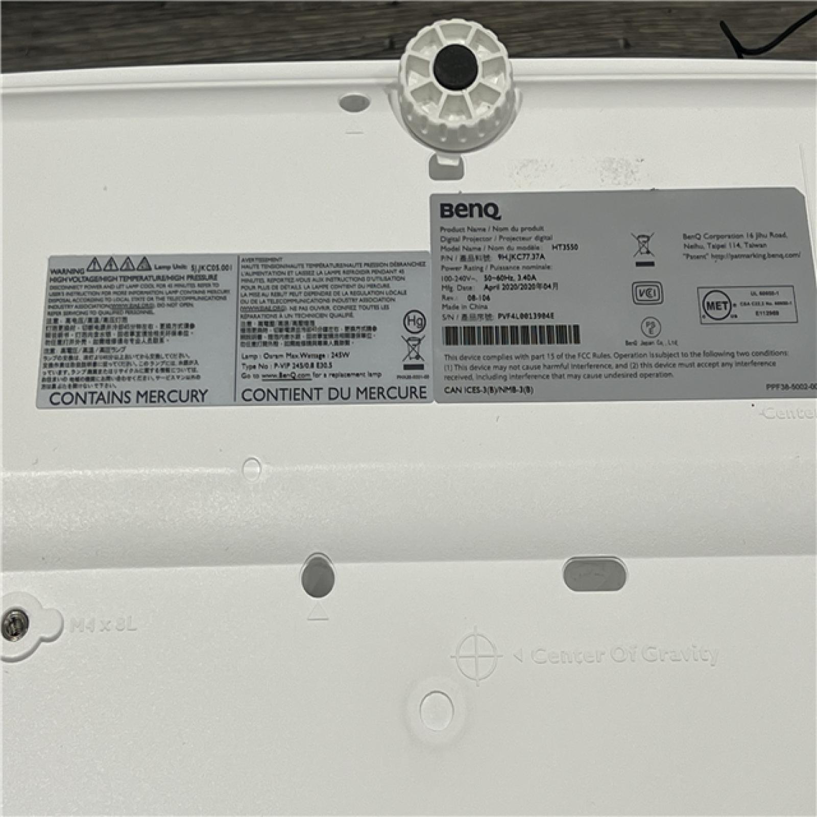 AS-IS BenQ HT3550 HDR XPR 4K UHD Home Theater Projector