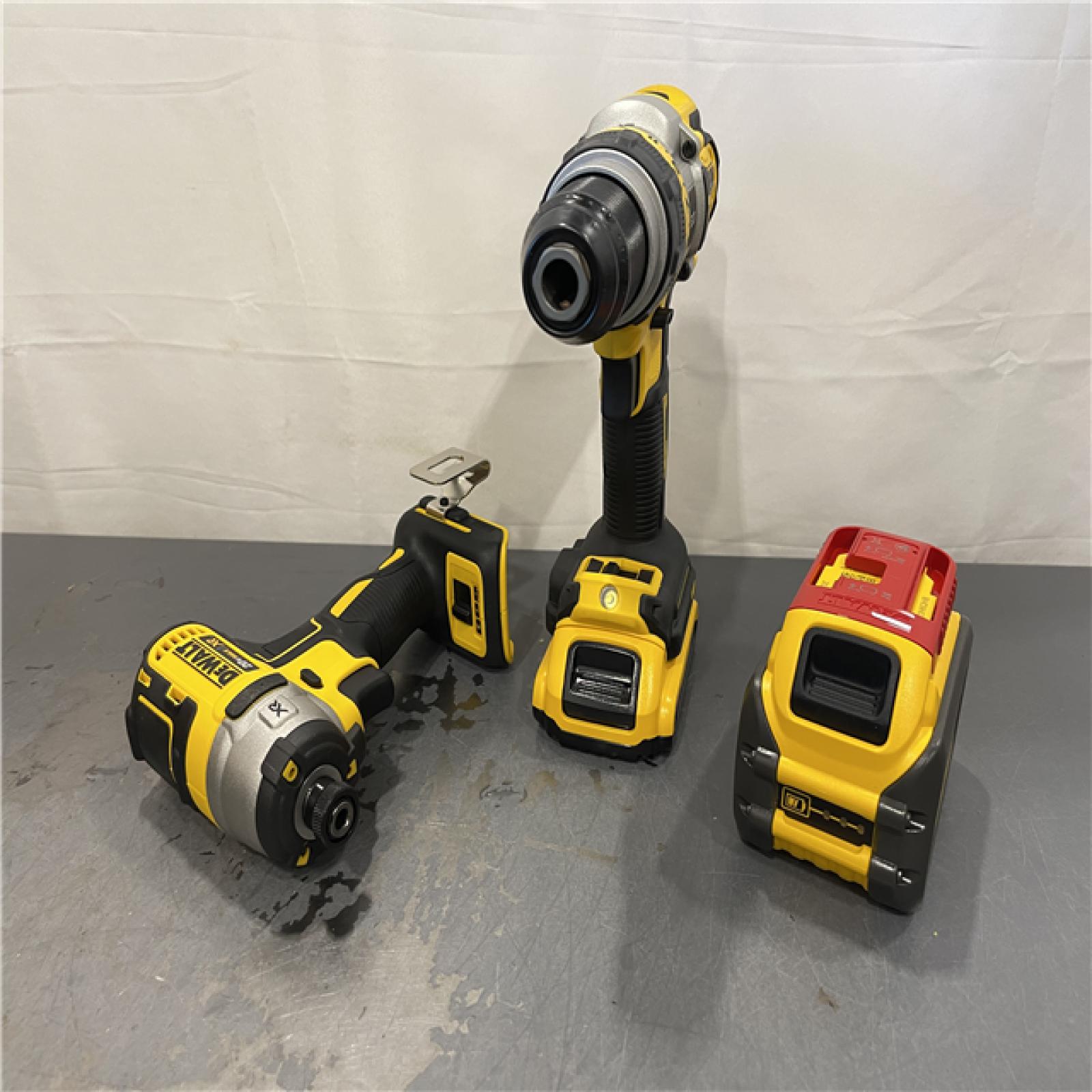 AS-IS - DEWALT 20V MAX Cordless Brushless Hammer Drill/Driver 2 Tool Combo Kit