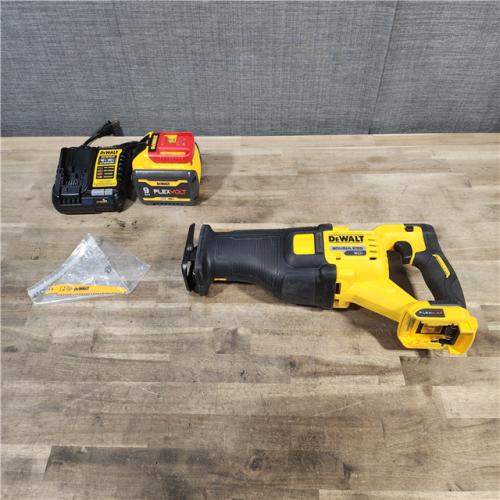 HOUSTON LOCATION - AS-IS DEWALT FLEXVOLT 60V MAX Cordless Brushless Reciprocating Saw with (1) FLEXVOLT 9.0Ah Battery