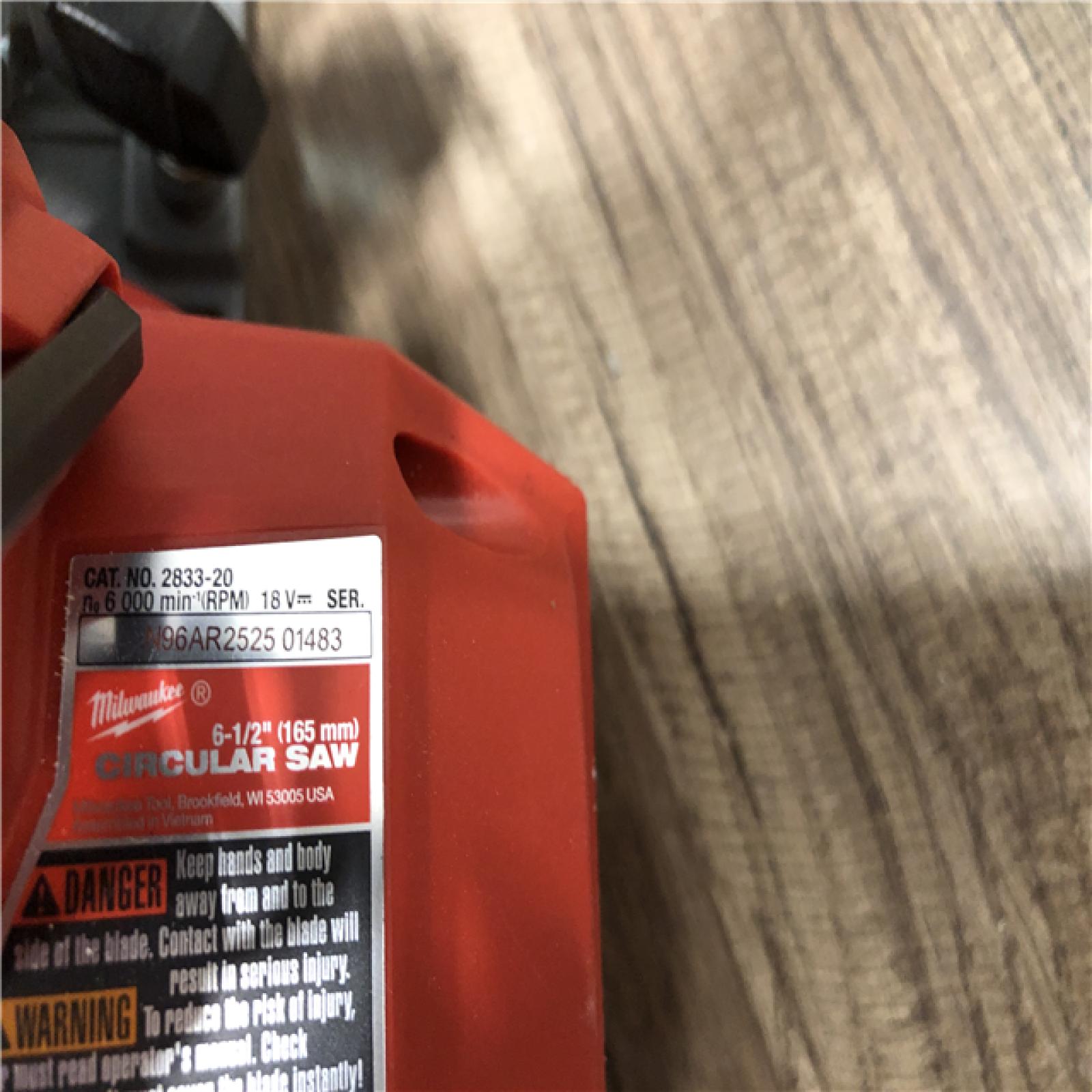 AS-IS Milwaukee  FUEL 18V Lithium-Ion Brushless Cordless 6-1/2 in. Circular Saw (Tool-Only)