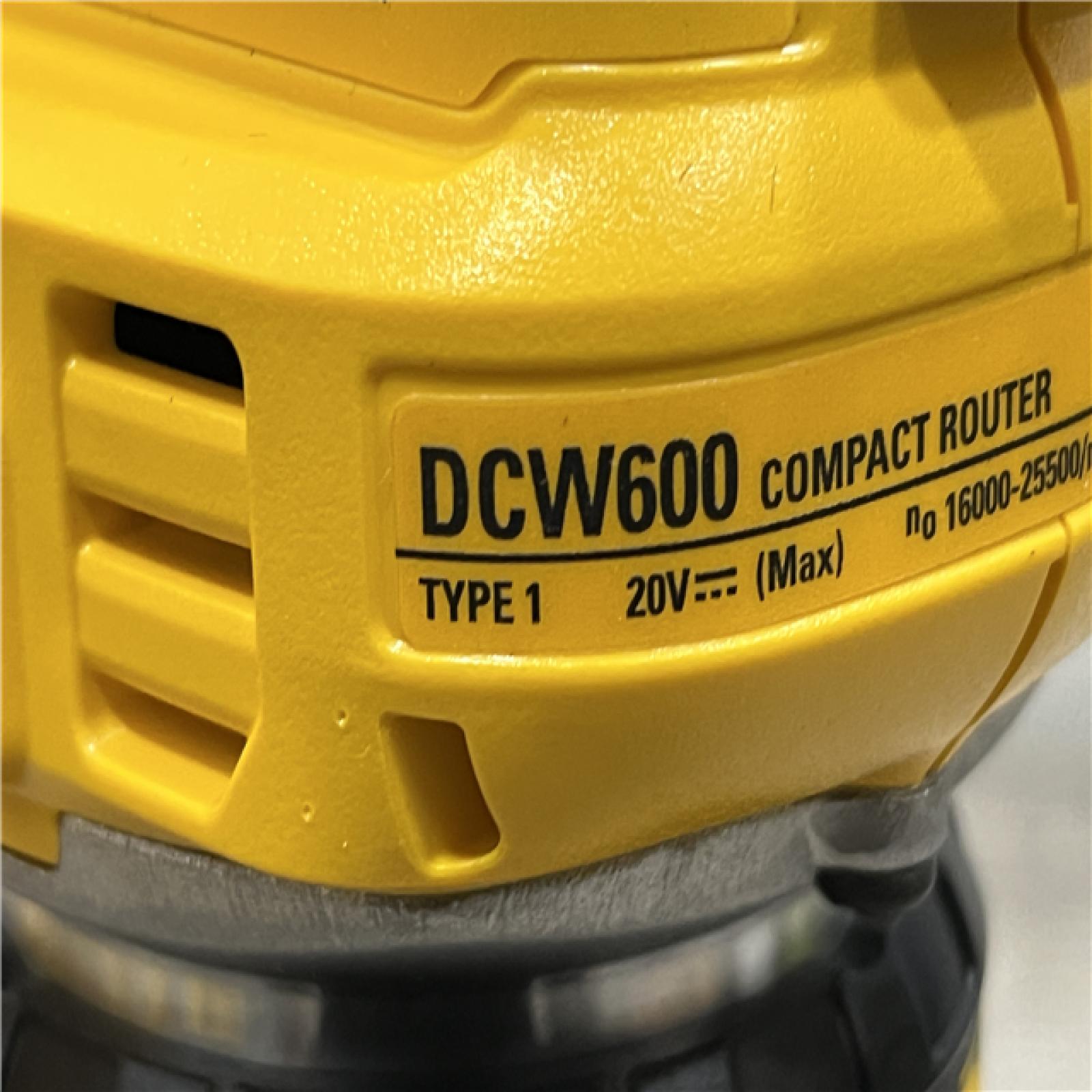 AS-IS DEWALT 20V MAX XR Cordless Brushless Fixed Base Compact Router (Tool Only)