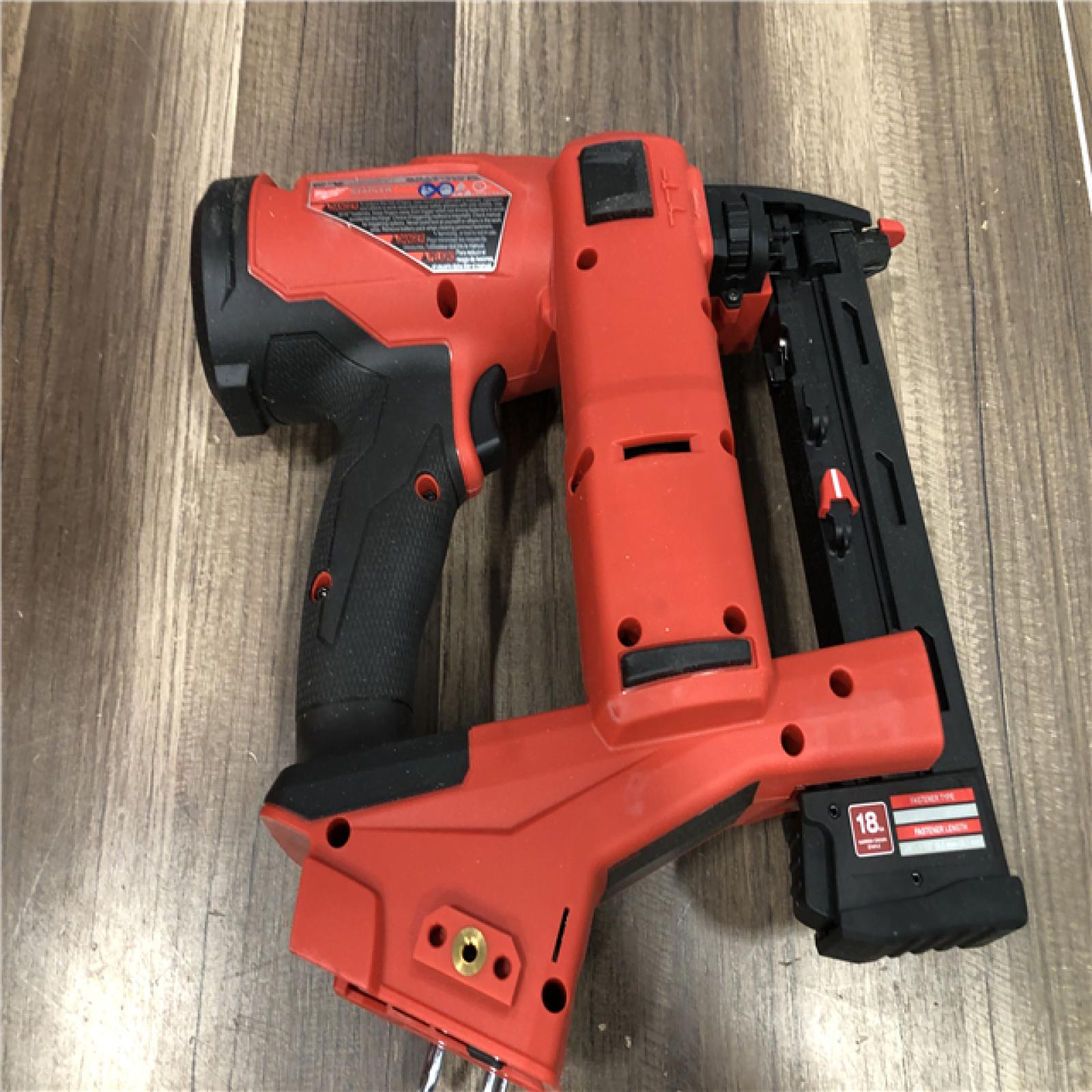 AS-IS Milwaukee FUEL 18-Volt Lithium-Ion Brushless Cordless 18-Gauge 1/4 in. Narrow Crown Stapler (Tool-Only)