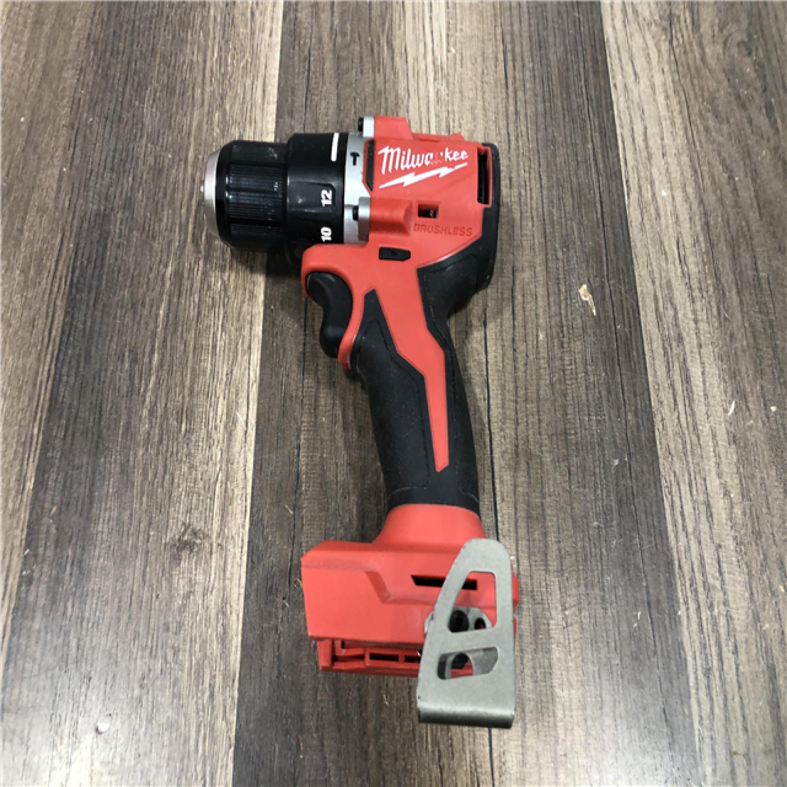 AS-IS Milwaukee 18V Lithium-Ion Brushless Cordless 1/2 in. Compact Hammer Drill/Driver (Tool-Only)