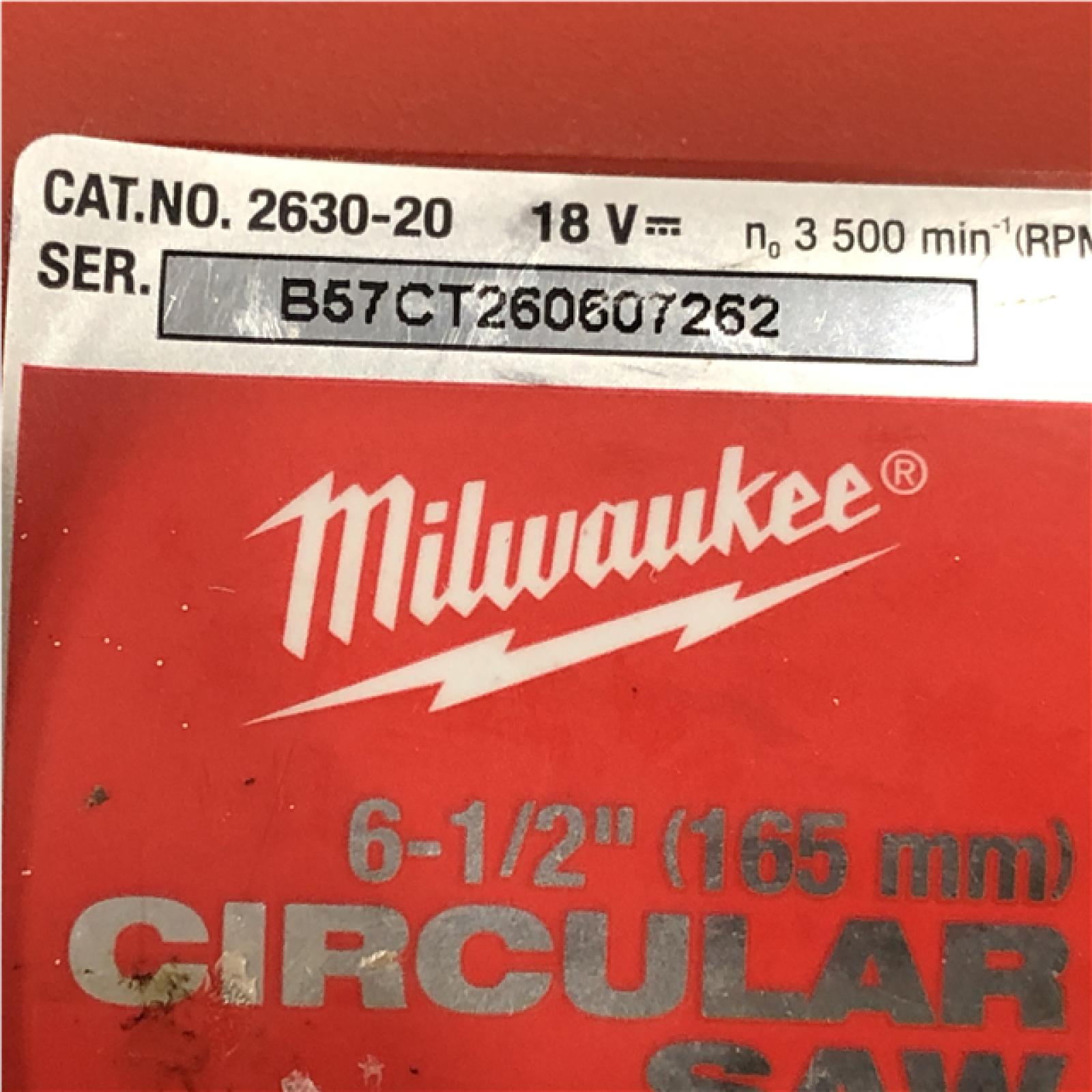 AS-IS Milwaukee 18V Lithium-Ion Cordless 6-1/2 in. Circular Saw (Tool-Only)
