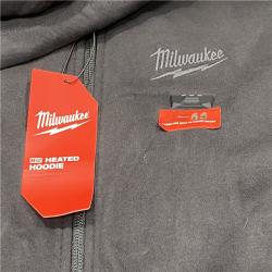 AS-IS Milwaukee Men's Large 12-Volt Lithium-Ion Cordless Black Heated Jacket Hoodie Kit