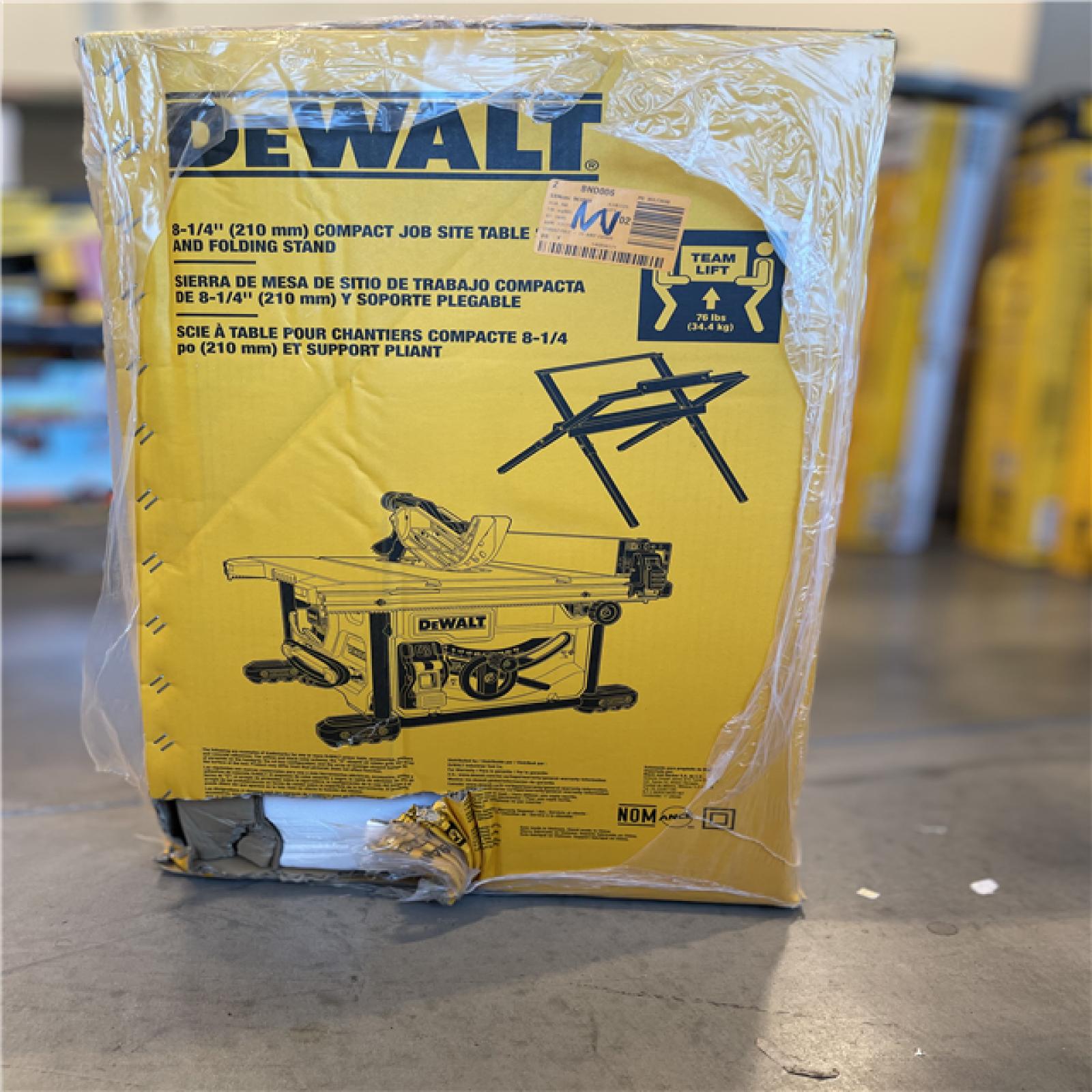 New! - DEWALT 15 Amp Corded 8-1/4 in. Compact Jobsite Tablesaw with Compact Table Saw Stand