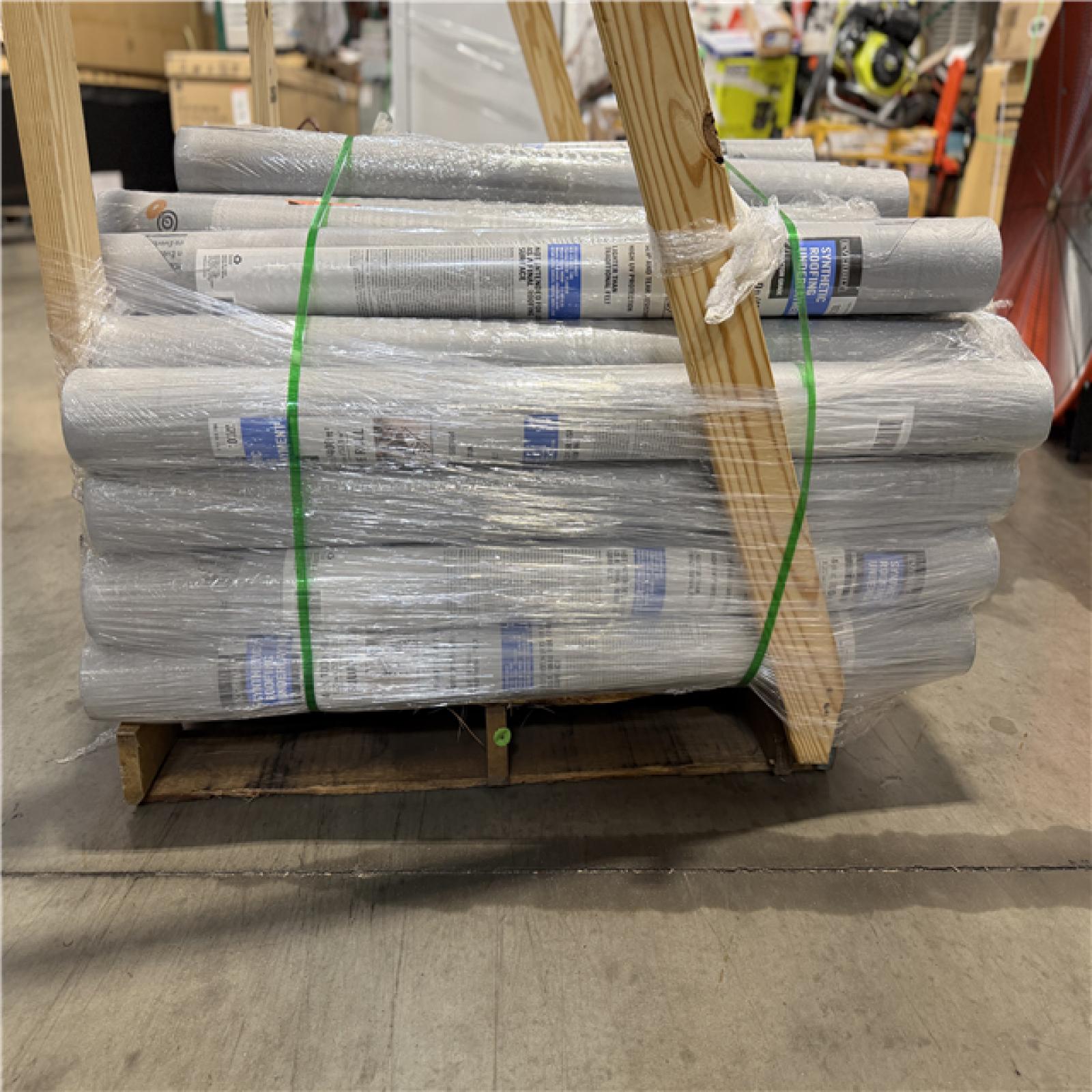 DALLAS LOCATION - AS-IS Synthetic Roofing Underlayment - Contractor Grade 400 sq. ft. (4 ft. x 100 ft.) PALLET-(45 UNITS)