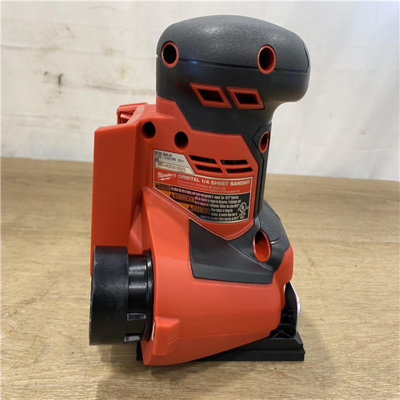 AS-IS Milwaukee 18V Lithium-Ion Cordless 1/4 in. Sheet Sander (Tool-Only)