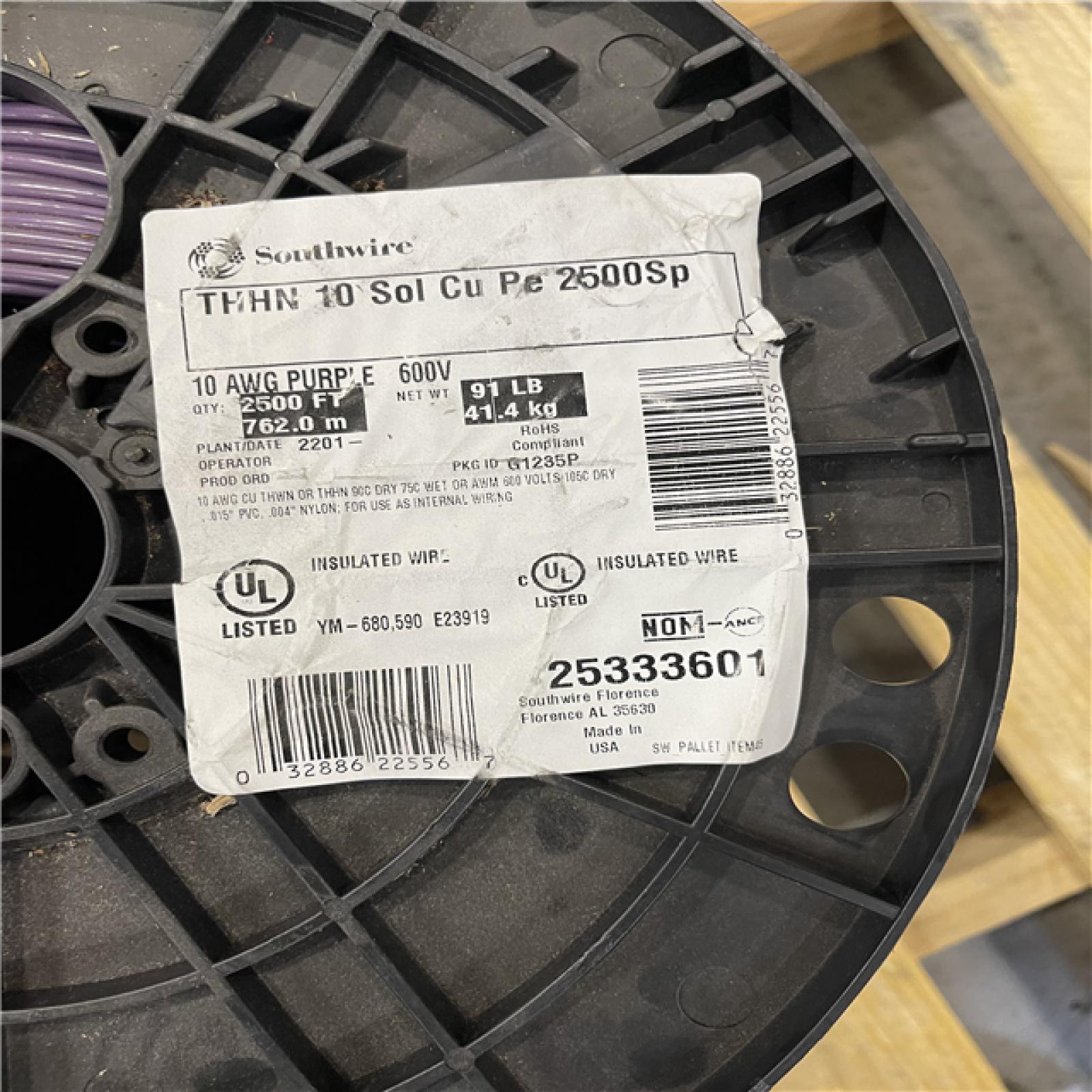 DALLAS LOCATION - Southwire PURPLE MIXED WIRE PALLET-(4 UNITS)