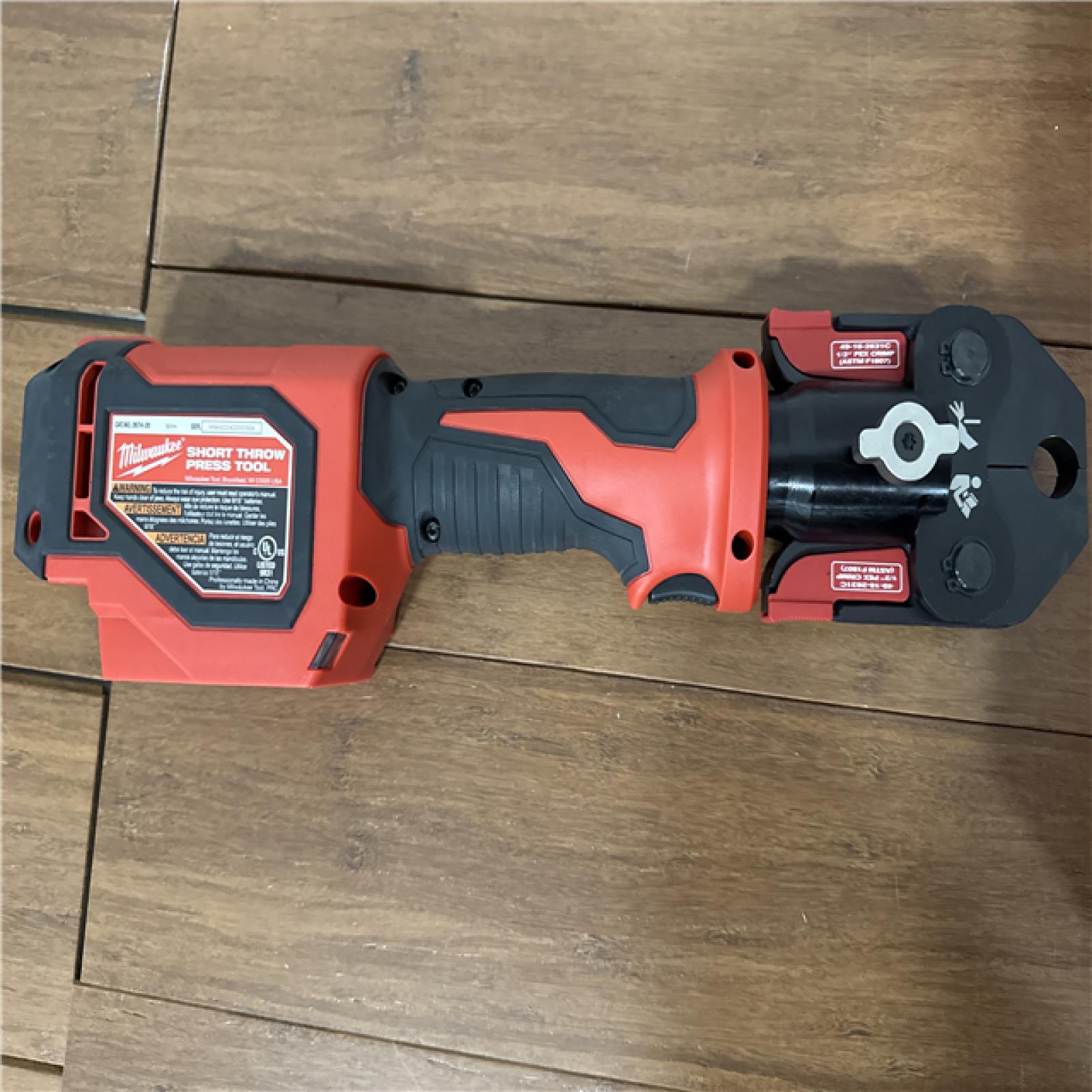 California AS-IS Milwaukee M18 Short Throw Press Tool Kit with Pex Crimp Jaws, Includes (2) Batteries, Charger & Hard Case; Appears in Excellent Condition