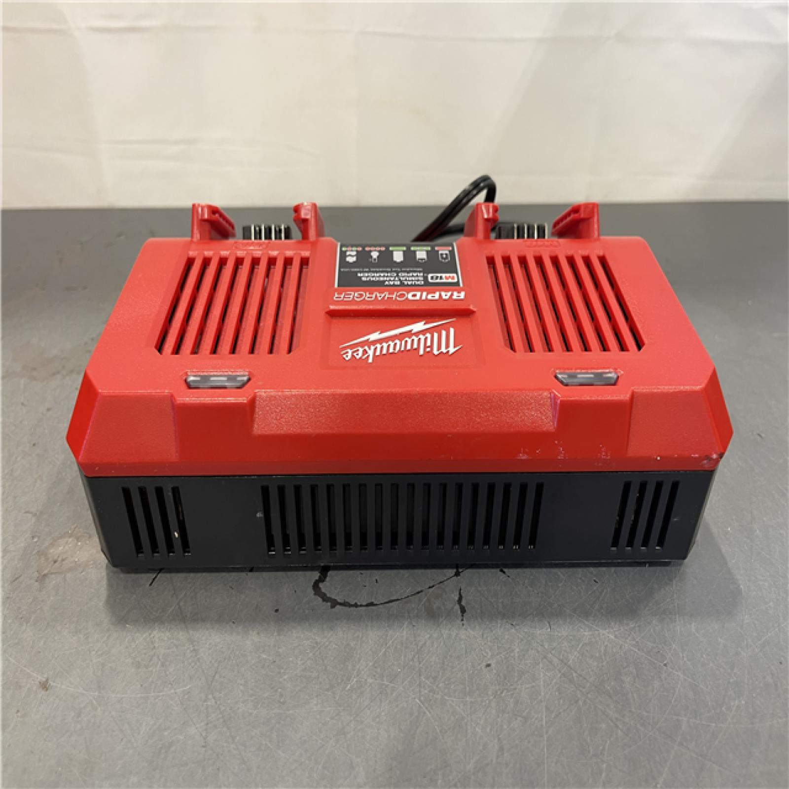 AS-IS- Milwaukee M18 18-Volt Lithium-Ion Dual Bay Rapid Battery Charger