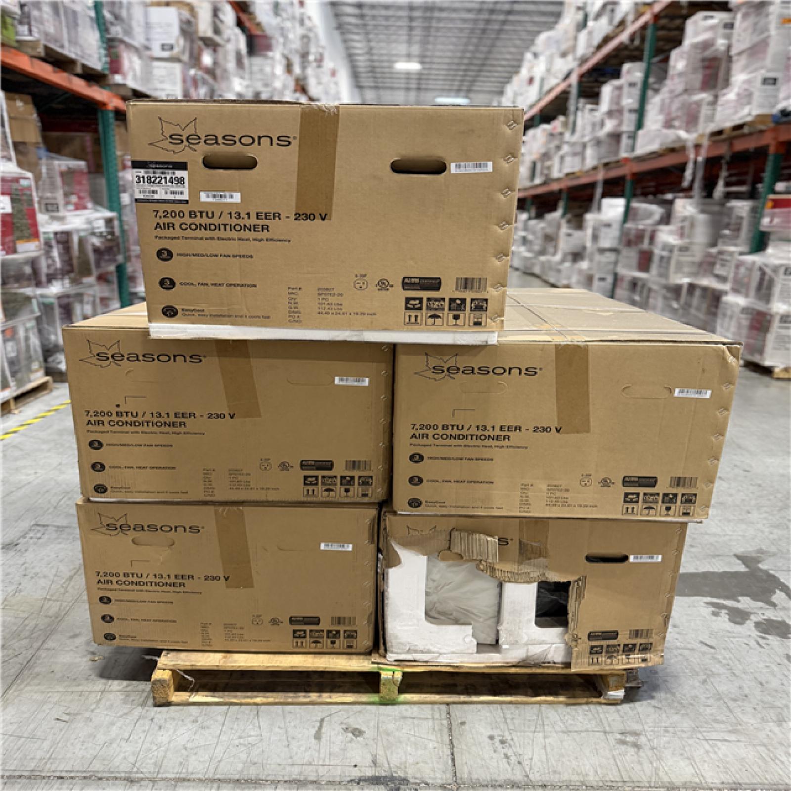DALLAS LOCATION - SEASONS 7 200 BTU AIR CONDITIONER PALLET-(5 UNITS)